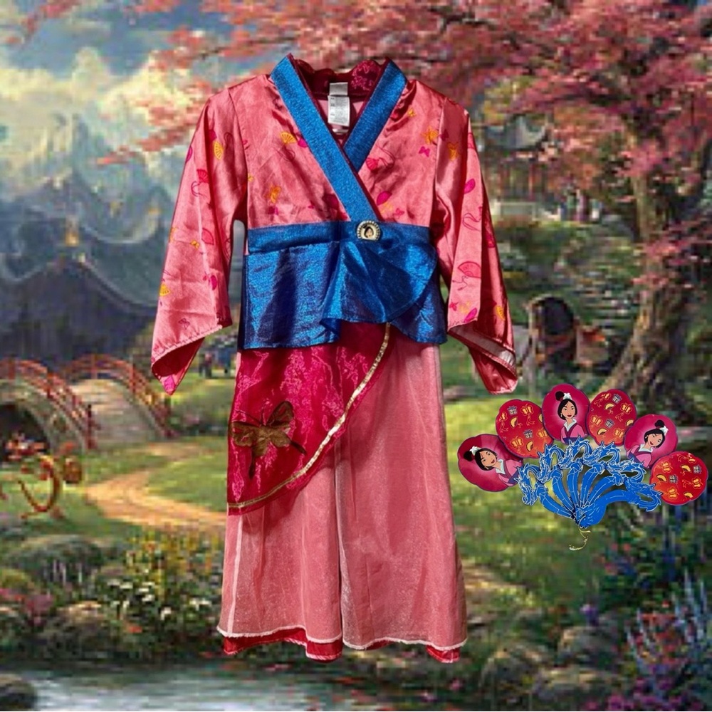 Rare design Disney Store Mulan Costume Size Small 6/6x